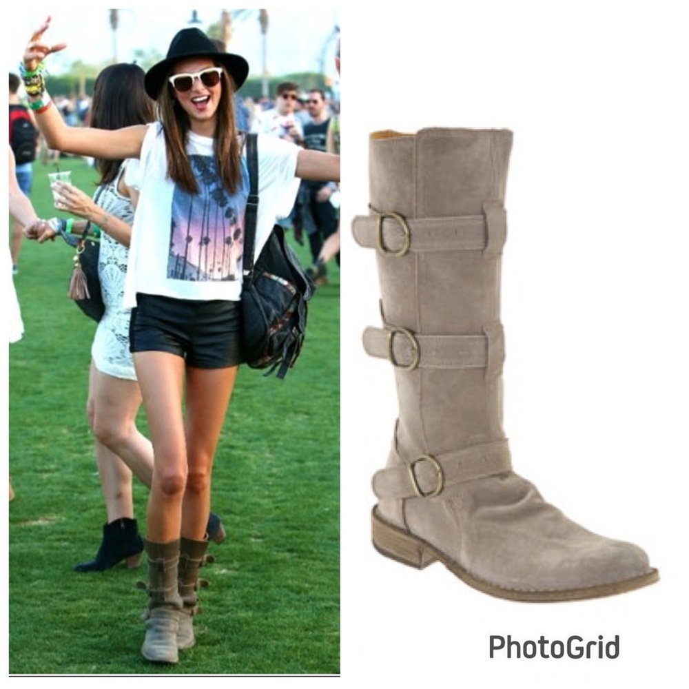 Fiorentini & Baker Icon Eternity Buckle Boots Sand/Tan Suede 39 (9.5)